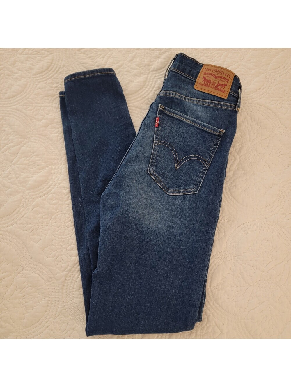 Levi’s 711 Skinny Jeans Women’s W28 L30 Dark Wash Stretch Mid Rise Denim Y2K